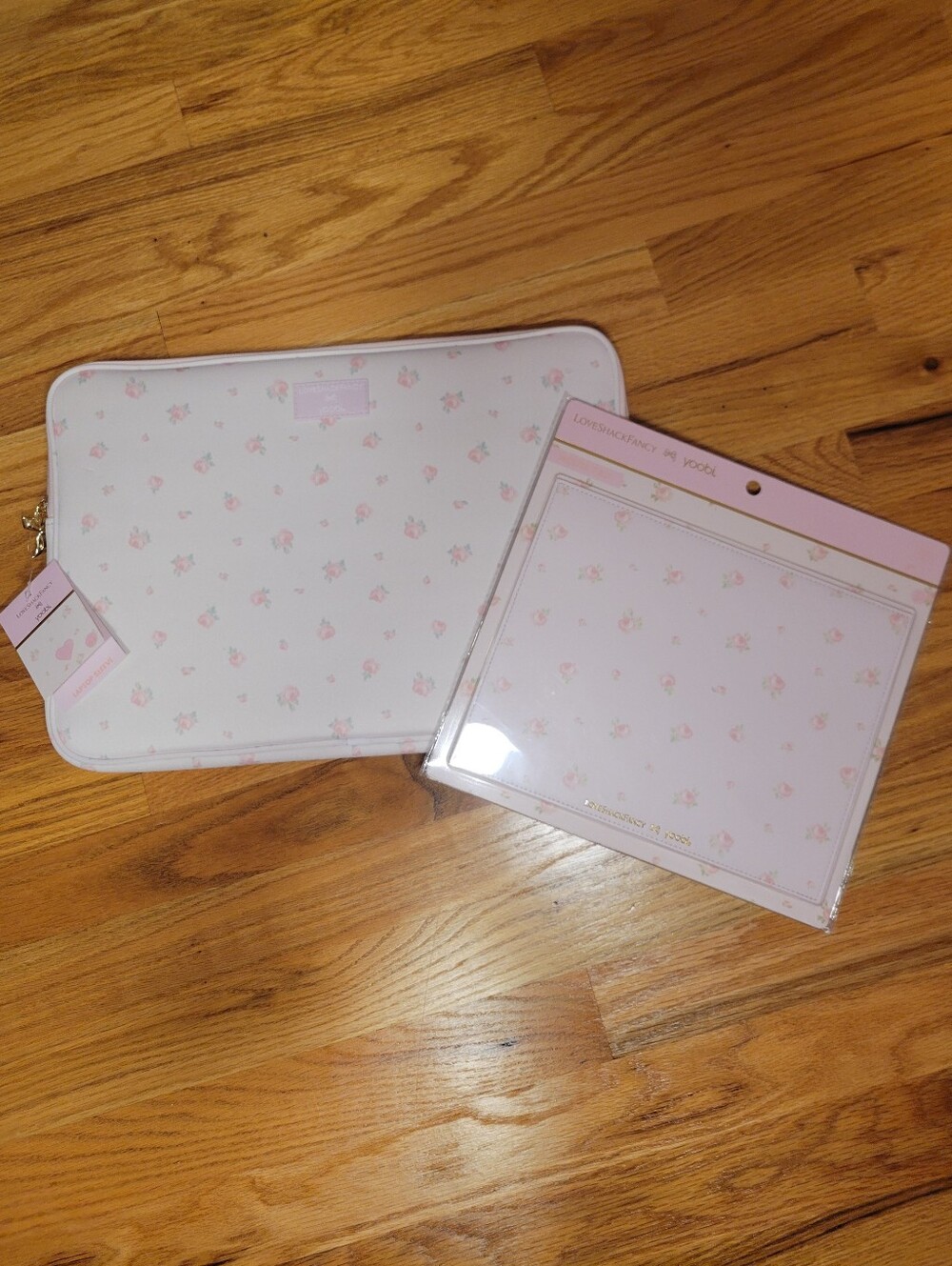 NWT LoveShackFancy x Yoobi Laptop Sleeve & Mouse Pad Bundle- Blooming Heirloom